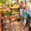 Rolife Cathy's Flower House DIY Greenhouse Miniature Kit
