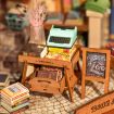 Rolife Corner Bookstore DIY Miniature Dollhouse Kit