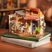 Rolife Corner Bookstore DIY Miniature Dollhouse Kit