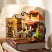 Rolife Corner Bookstore DIY Miniature Dollhouse Kit