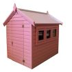Painted Pink Garden Shed for 12th Scale Dolls House