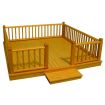 Garden Decking Set 300 x 300mm for 12th Scale Dolls House
