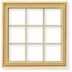 9 Pane Georgian Wooden Window for 12th Scale Dolls House