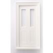 Plastic Victorian Front Door Clear Glass for 1/12 Scale Dolls House