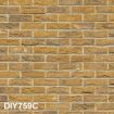 3D Effect Brick Style Embossed Yellow Brick Wall paper for 12th Scale Dolls Houses