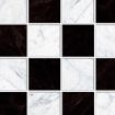 Embossed A3 B&W Chequered Marble Floor for 12th Scale Dolls House