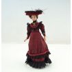 Porcelain Victorian Lady in Red Dress for 12th Scale Dolls House