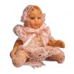 Tiny Baby Girl in Pink Dress for 12th Scale Dolls House