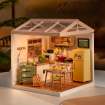 Rolife Happy Meals Kitchen Plastic DIY Miniature Dollhouse Kit 