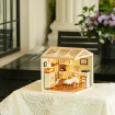 Rolife Warm Dining Room Plastic DIY Miniature Dollhouse Kit 