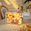 Rolife Warm Dining Room Plastic DIY Miniature Dollhouse Kit 