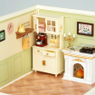 Rolife Warm Dining Room Plastic DIY Miniature Dollhouse Kit 