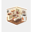 Rolife Warm Dining Room Plastic DIY Miniature Dollhouse Kit 