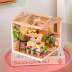 Rolife Fresh Flower Shop Plastic DIY Miniature Dollhouse Kit 