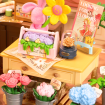 Rolife Fresh Flower Shop Plastic DIY Miniature Dollhouse Kit 