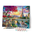 Figured'Art Dinner By The Seine Rolled Canvas Painting By Numbers Kit