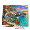 Figured'Art Flowery Harbour Rolled Canvas Painting By Numbers Kit