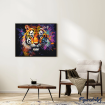 Figured'Art Tiger Rolled Canvas Painting By Numbers Kit
