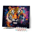 Figured'Art Tiger Rolled Canvas Painting By Numbers Kit