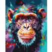 Figured'Art Chimpanzee Rolled Canvas Painting By Numbers Kit