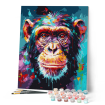 Figured'Art Chimpanzee Rolled Canvas Painting By Numbers Kit