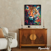 Figured'Art Leopard Rolled Canvas Painting By Numbers Kit