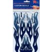 Flames Light Dark Blue