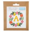 Trimits Floral Wreath Monogram Mini Counted Cross Stitch Kit