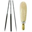 Hobbies 3 Piece Precision Needle File Set & Universal Needle File Handle