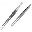 Hobbies Curved and Straight Tip Strong Stainless Steel Tweezers