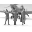 ICM 1/48 Scale WWII RAF Airfield Set, Spitfire Mk.IX & Spitfire Mk.VII, RAF Pilots & Ground Personnel (7 Figures) Model Kit