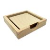 Coaster Holder and 6 Coasters Wood Blanks