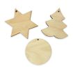 Pack of 15 Mixed Christmas Shapes Wood Blanks