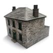 Scale Model Scenery Poplar Farm House OO Gauge