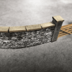 Scale Model Scenery Flexible Old Stone Wall OO Gauge