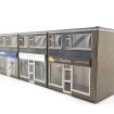 Scale Model Scenery Low Relief 1970's Terraced Shops OO Gauge