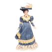 Porcelain Victorian Lady in Blue Dress for 12th Scale Dolls House