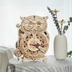 ROKR Owl Clock Battery Mechanical Gears Wooden Model Kit