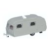 Oxford Diecast 1/76 Scale Carlight Continental Caravan Light Grey Die Cast Model 