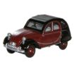 Oxford Diecast 1/76 Scale Charleston Maroon/Black Citroen 2CV Die Cast Model 