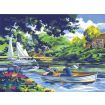 Painting By Numbers Boating on the River