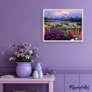 Figured'Art Flowers Near The Mountain Rolled Canvas Painting By Numbers Kit