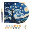Figured'Art Starry Night Hanging Wood Slice Painting By Numbers Kit