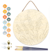 Figured'Art Lavender Hanging Wood Slice Painting By Numbers Kit