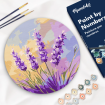 Figured'Art Lavender Hanging Wood Slice Painting By Numbers Kit