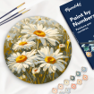 Figured'Art Daisies Hanging Wood Slice Painting By Numbers Kit