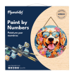 Figured'Art Dog and Flowers Hanging Wood Slice Painting By Numbers Kit