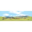 Peco Mountainous Landscape Backscene
