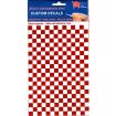 Vinyl Squares Chequer Pattern Red White