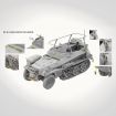 Takom 1/35 Scale German Army SdKfz 250/3 "Greif" Rommel's WWII Half-Track Vehicle Model Kit